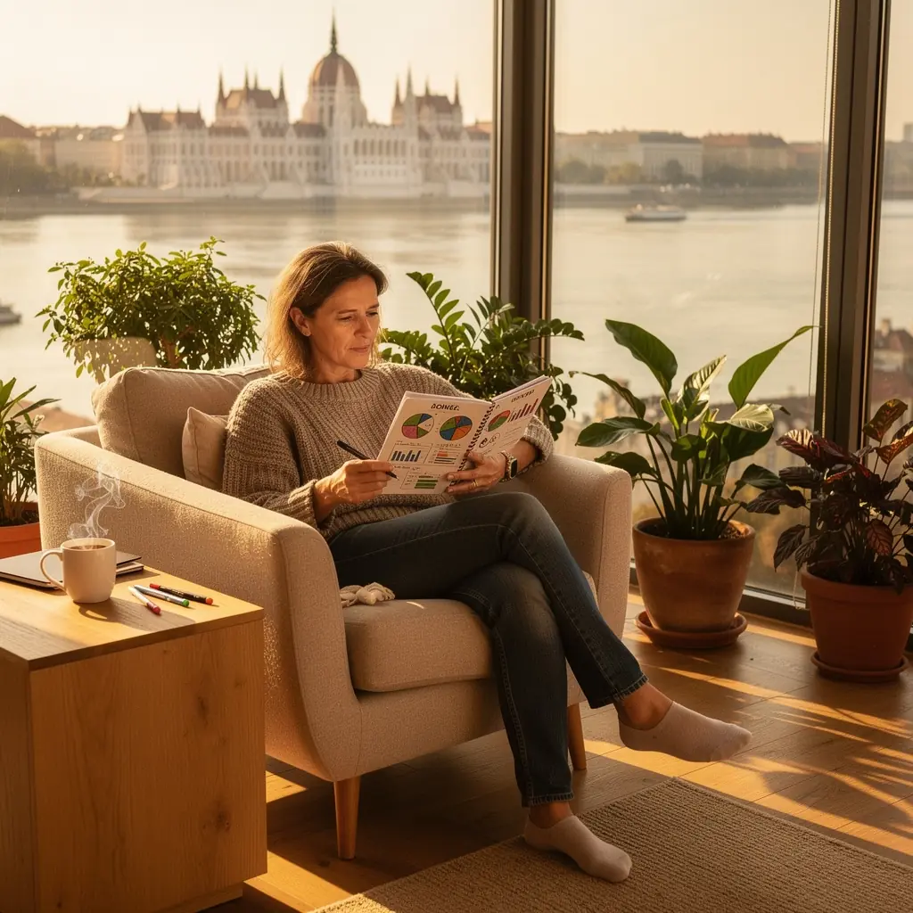 Könyvcsomagok a személyes pénzügyek alapjairól egy polcon.